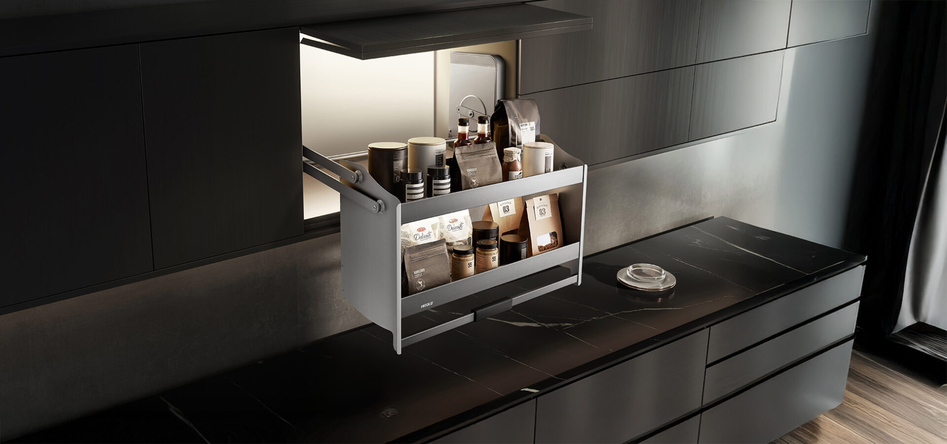 modular kitchen shearer lift up baskets