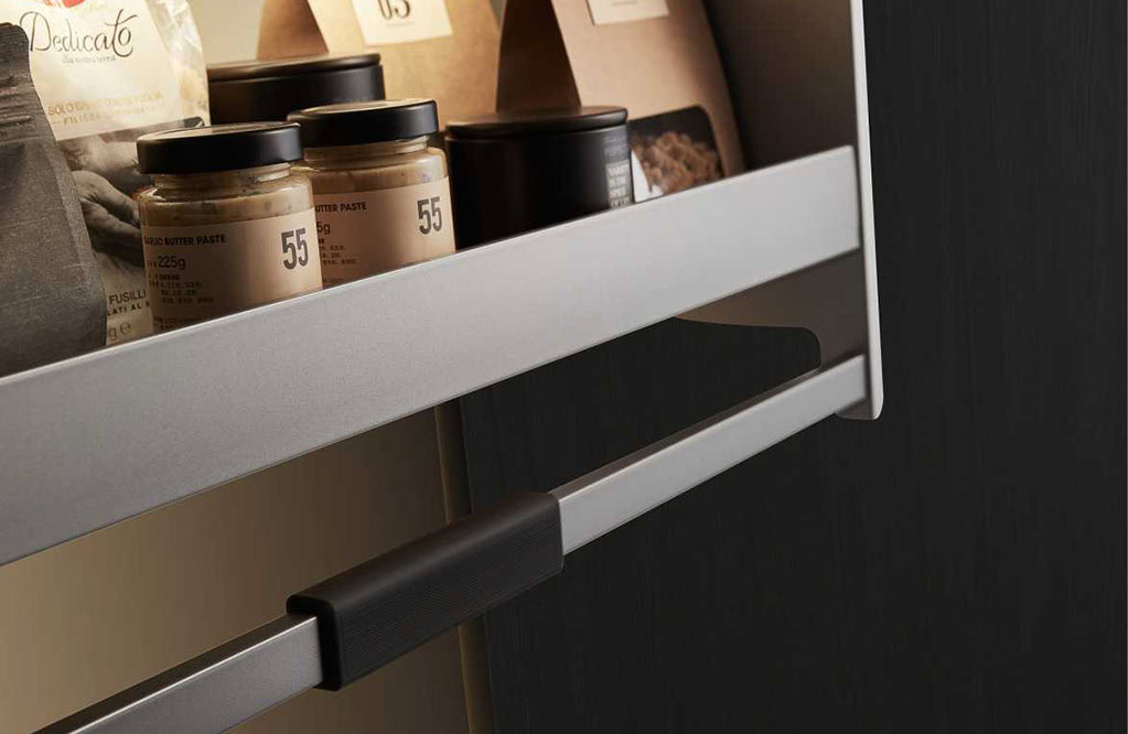 modern kitchen lift up basket unit